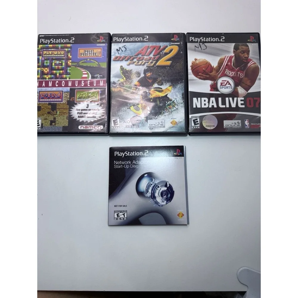 PlayStation 2 PS2 Game Lot (4) Namco Museum, ATV Fury 2, NBA Live 07